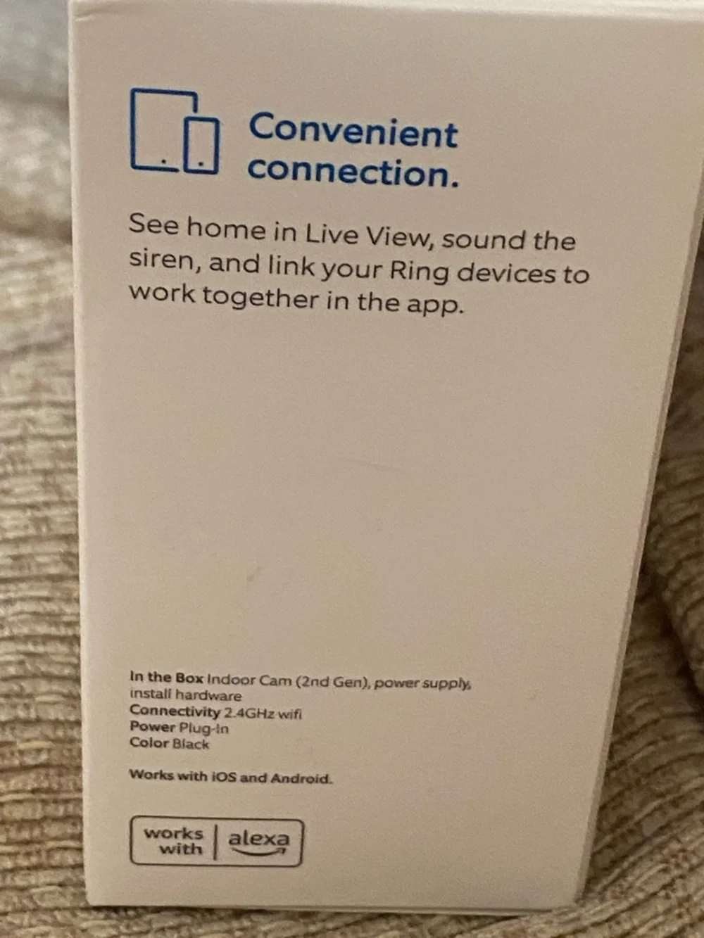 ♠️NWT Sealed Ring Indoor Cam 1080p HD Video Plug-In
